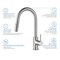Kibi Circular Single Handle Pull Down Kitchen Faucet KKF2013BN - alternate 8